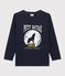 T-shirt serigrafata bambino blu SMOKING