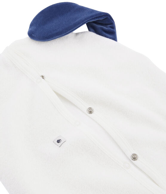 Riponi pigiama in spugna bouclette grattata bianco MARSHMALLOW/blu MEDIEVAL