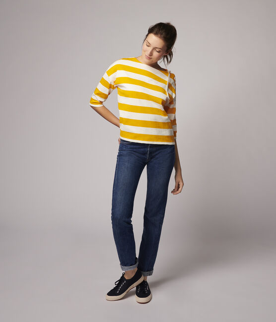 Marinière Donna giallo TEHONI/bianco MARSHMALLOW