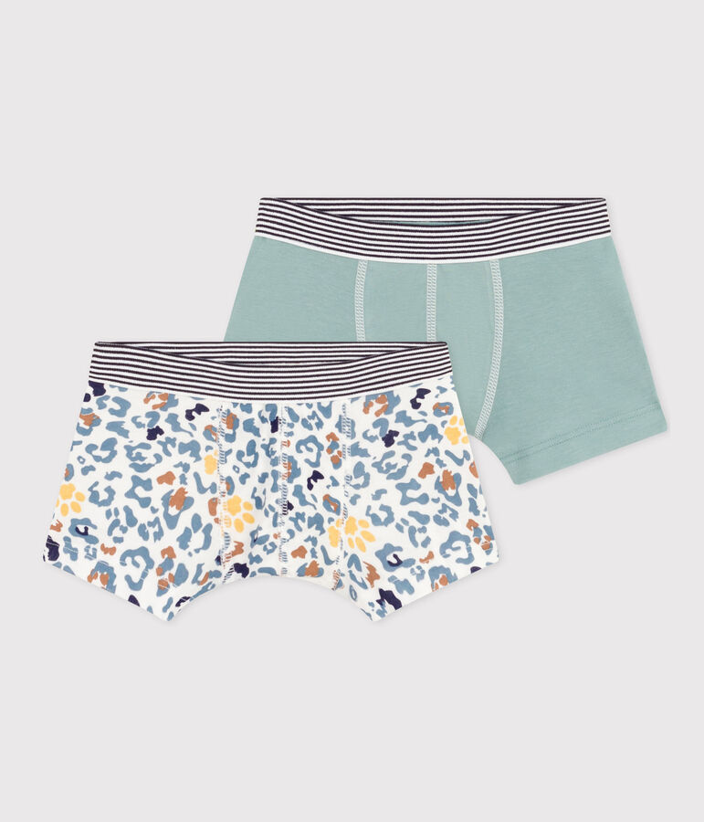 Confezione da 2 boxer bambino in cotone multicolore