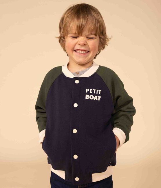 Teddy in molleton bambino blu SMOKING/bianco MULTICO