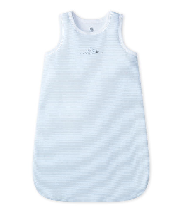 Sacco nanna nascita per beb&eacute; maschio millerighe blu/bianco