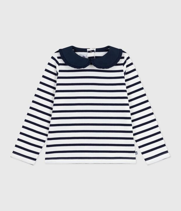 Marini&egrave;re in cotone bambino bianco/blu