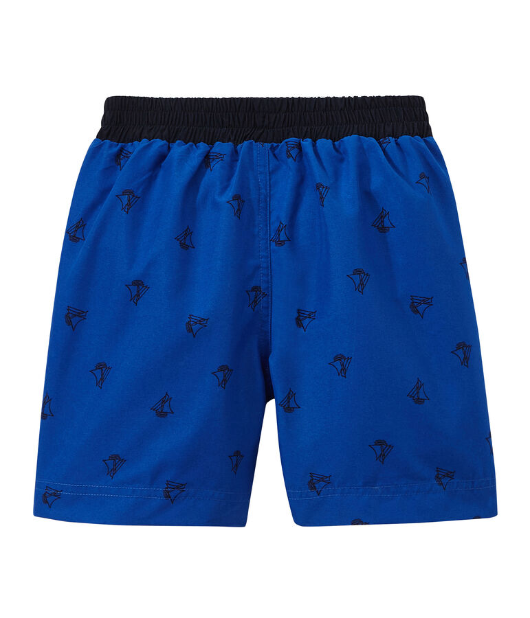 Costume da bagno bambino stampato blu/blu