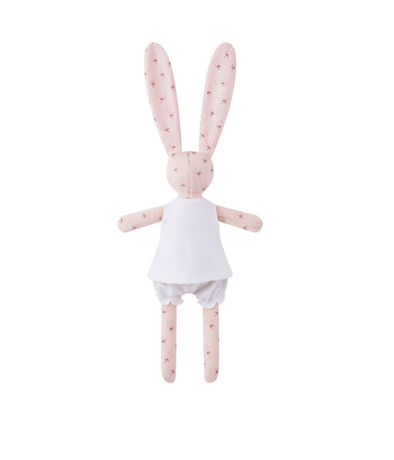 Doudou coniglietto stampato rosa VIENNE/bianco MULTICO
