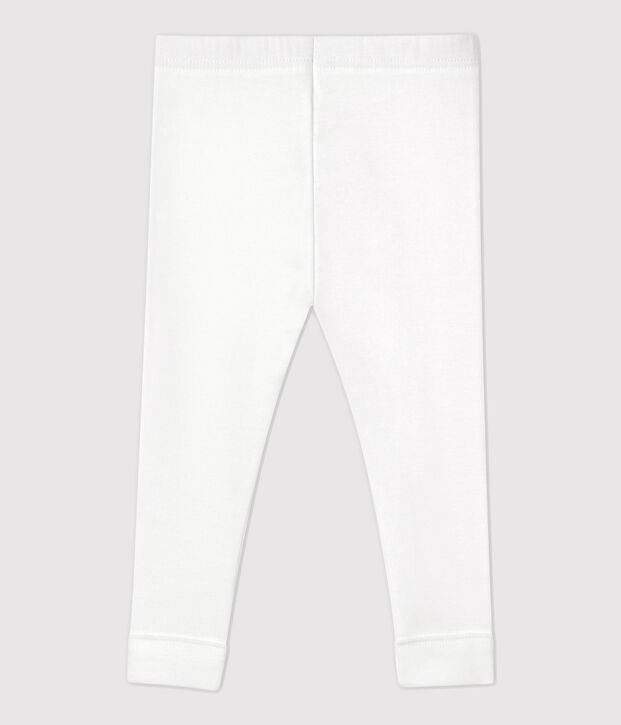 Leggins per beb&egrave; in cotone bianco