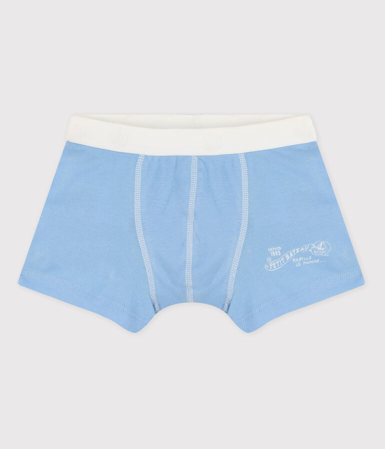 Boxer bambino in cotone blu