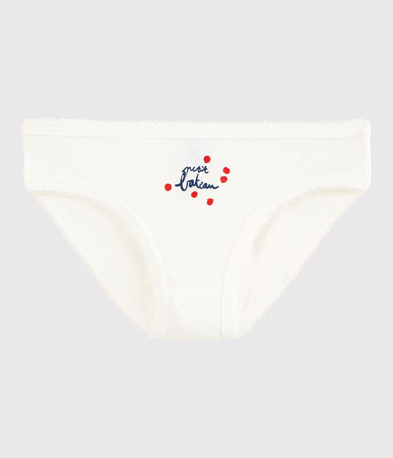 La mutandina in cotone per bambina bianco MARSHMALLOW