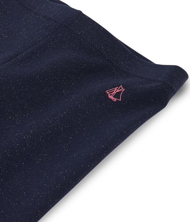 Legging bambina blu/giallo