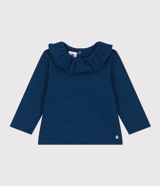 Blusa a manica lunga in jersey fiammato per bebè blu INCOGNITO