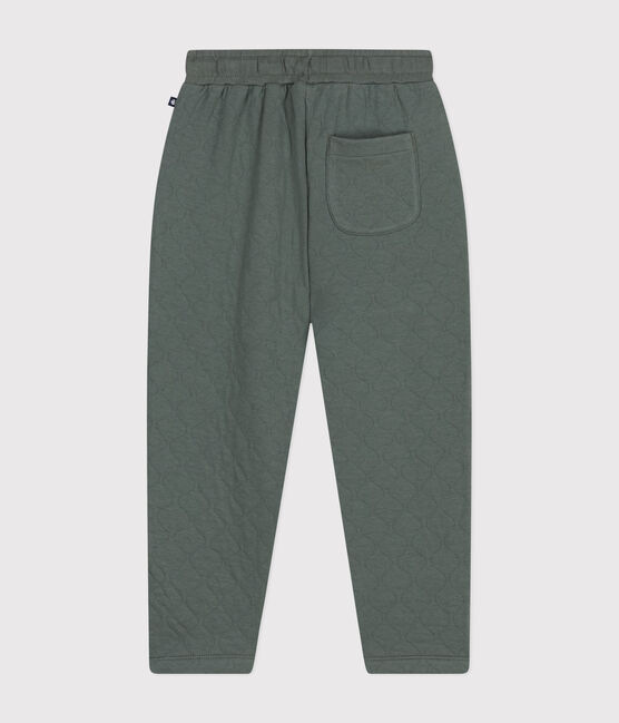 Pantaloni in tubique trapuntato bambino. verde THUYA