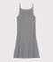 Abito con spalline iconico in cotone Donna blu SMOKING/bianco MARSHMALLOW