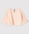 Cardigan bebè in tricot di cotone biologico rosa FLEUR