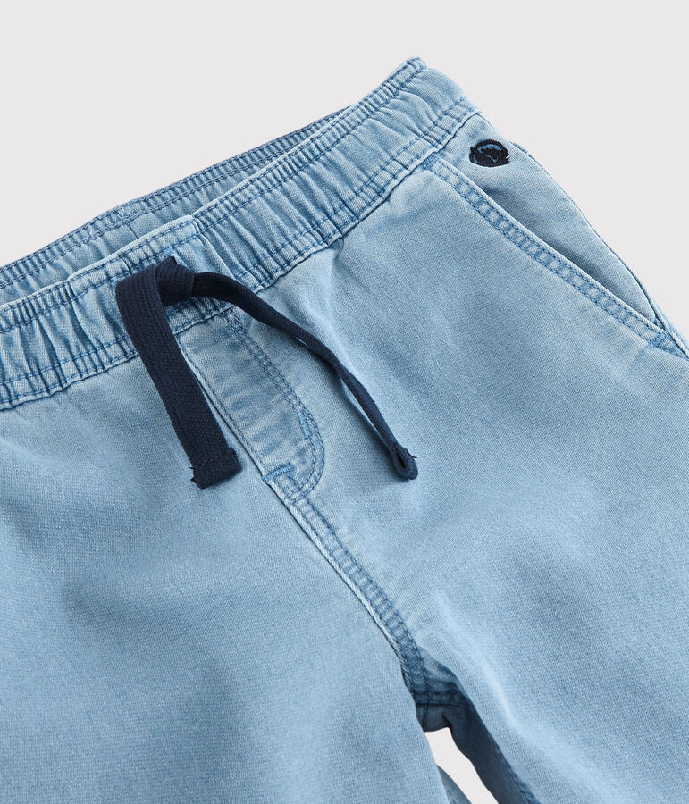 Pantaloni in molleton denim bambino blu