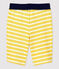 Bermuda in cotone bambino giallo ORGE/bianco MARSHMALLOW