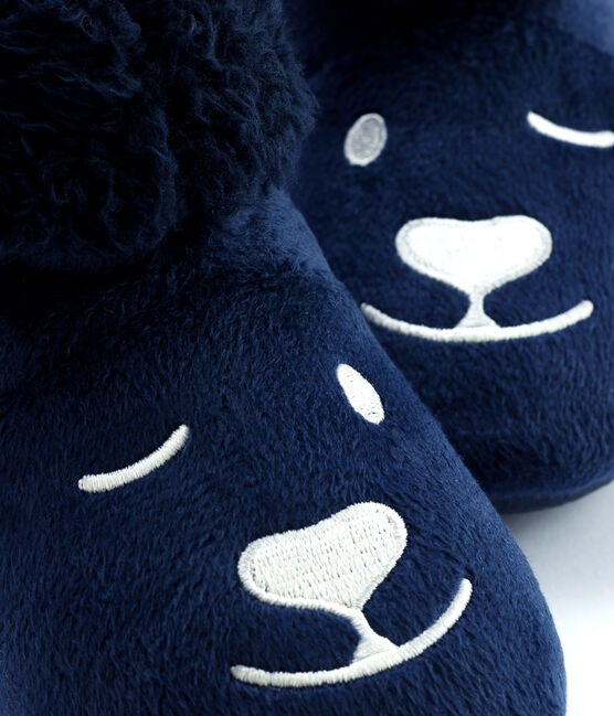 Pantofole bambino / bambina in pile blu MEDIEVAL