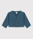 Cardigan in garza di cotone per neonati