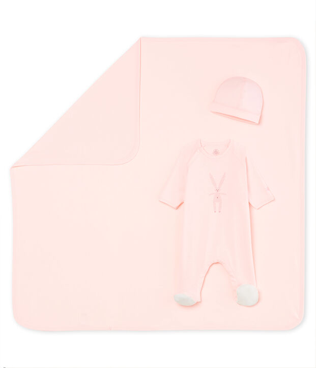 Scatola regalo nascita a costine multicolore