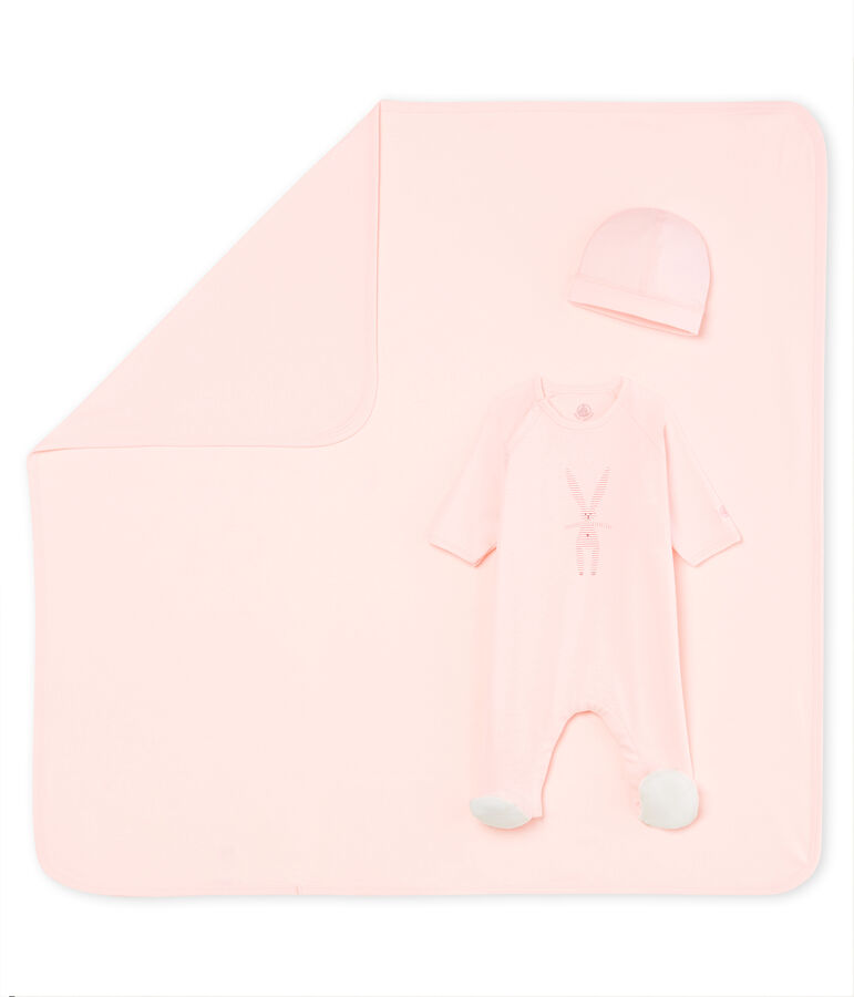 Scatola regalo nascita a costine multicolore