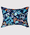 Cuscino motivo giungla in popeline blu MEDIEVAL/bianco MULTICO
