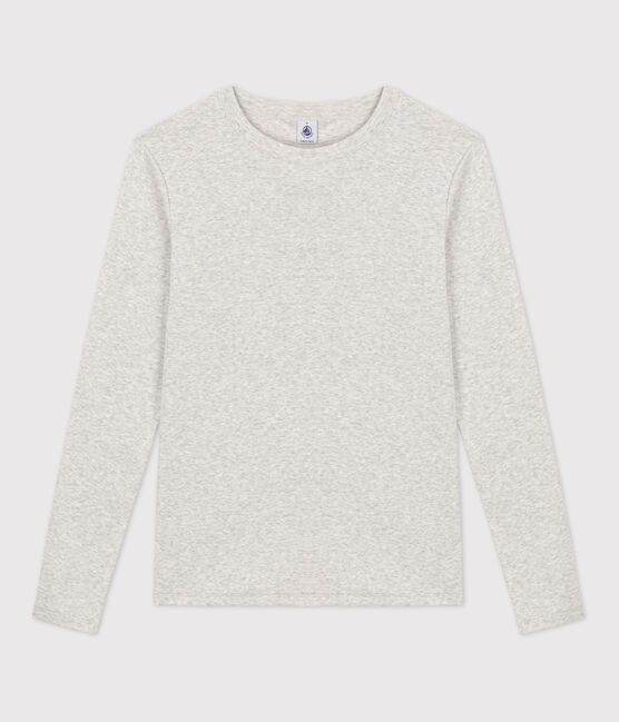 T-shirt L'ICONIQUE girocollo in cotone Donna grigio BELUGA CHINE