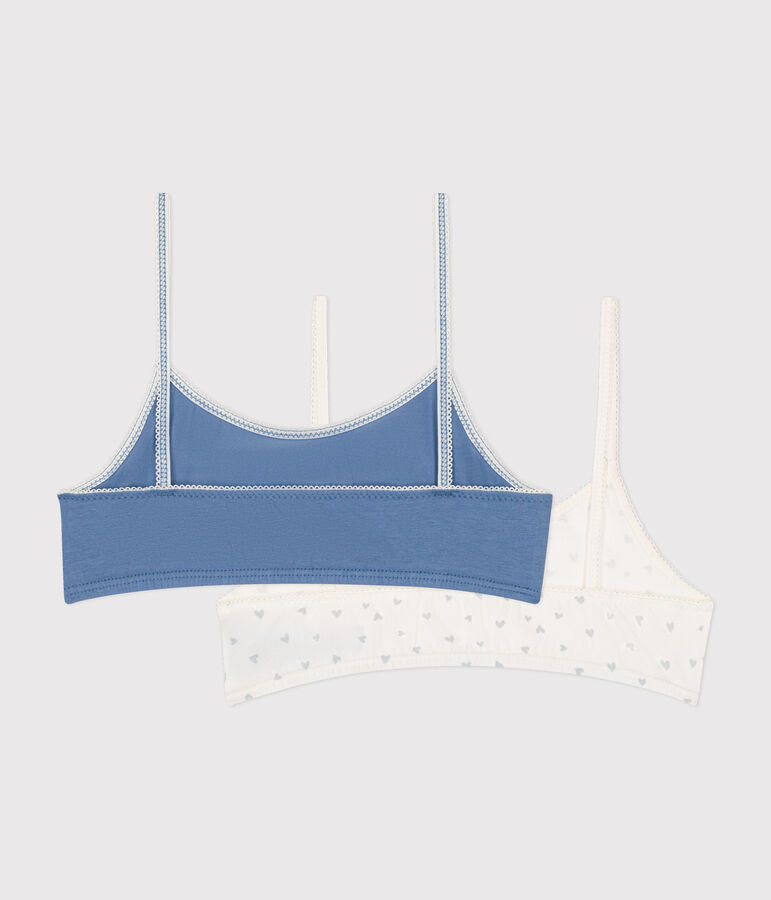 Set di 2 brassi&egrave;re in cotone ed elastan con cuore bambino variante 1