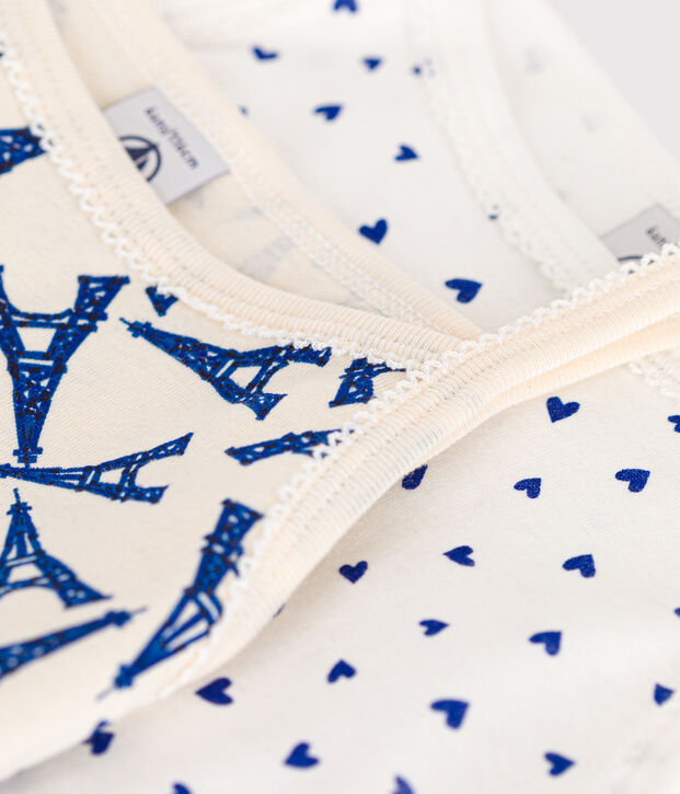 Set di 2 canottiere Parigi con spalline sottili in cotone bambino multicolore