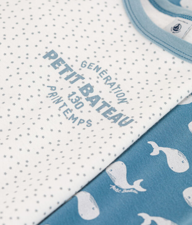 Confezione da 2 pigiami balene in cotone bambino multicolore