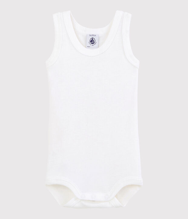 Body senza maniche beb&egrave; unisex bianco