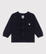 Cardigan in cotone tinta unita neonato