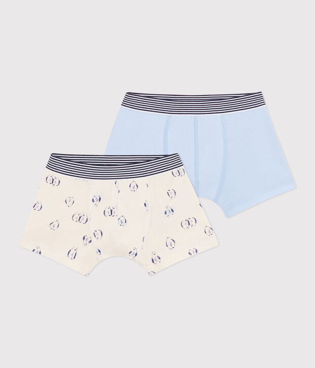 Set di boxer in cotone con stampa di pinguini bambino multicolore