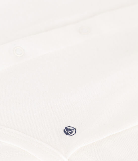 Body in cotone a manica lunga con collaretto bianco MARSHMALLOW