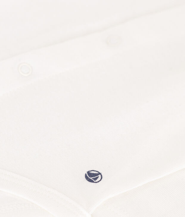 Body in cotone a manica lunga con collaretto bianco