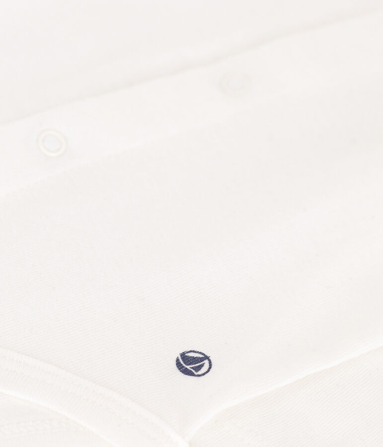 Body in cotone a manica lunga con collaretto bianco