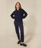 Maglione con bottoni in cotone a costa inglese blu SMOKING