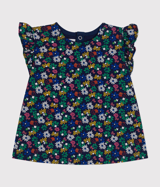 Blusa senza maniche in jersey bebè blu MEDIEVAL/bianco MULTICO