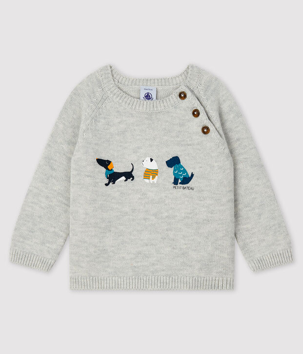 Pull con fantasia beb&egrave; maschio BELUGA CHINE