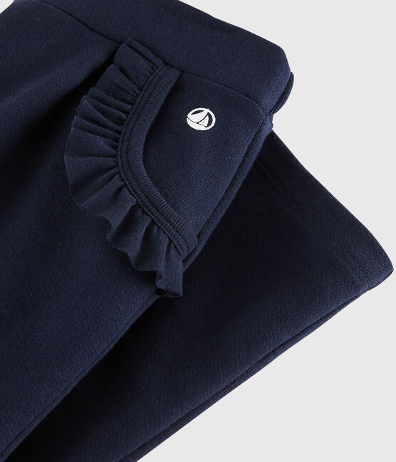 Pantalone joggers bambina blu SMOKING