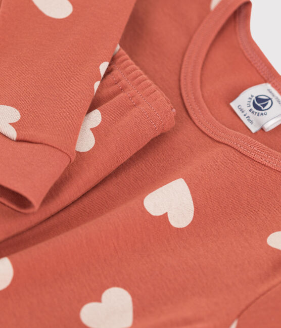 Pigiama snugfit cuore bambina in cotone rosa BRANDY/bianco MARSHMALLOW