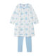 Camicia da notte in velluto stampato, con leggings abbinati