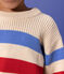 Maglione a righe in cotone unisex bianco AVALANCHE/ EDNA/ PEPS
