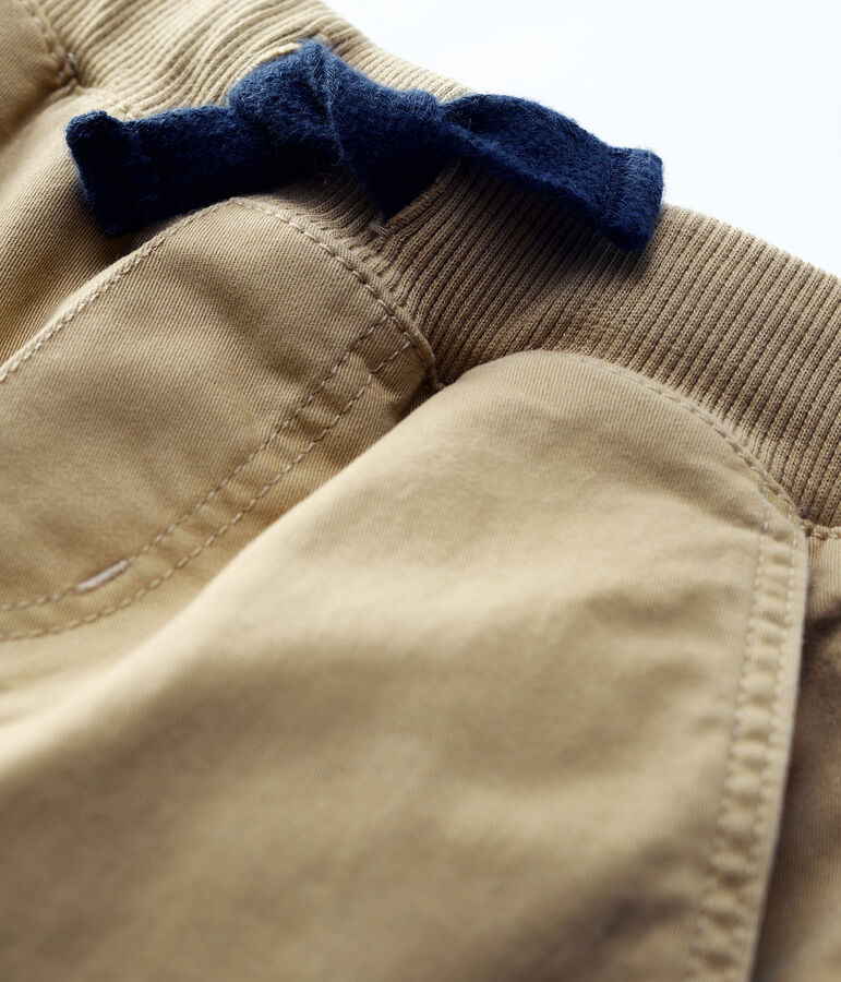 Pantaloni in gabardine bambino beige