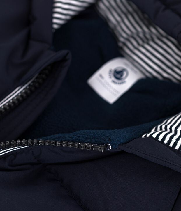 Piumino in poliestere tinta unita neonato blu