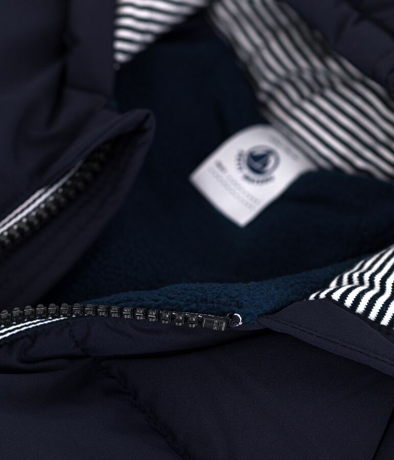 Piumino in poliestere tinta unita neonato blu