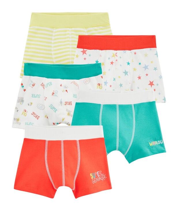 Confezione da 5 boxer bambino multicolore