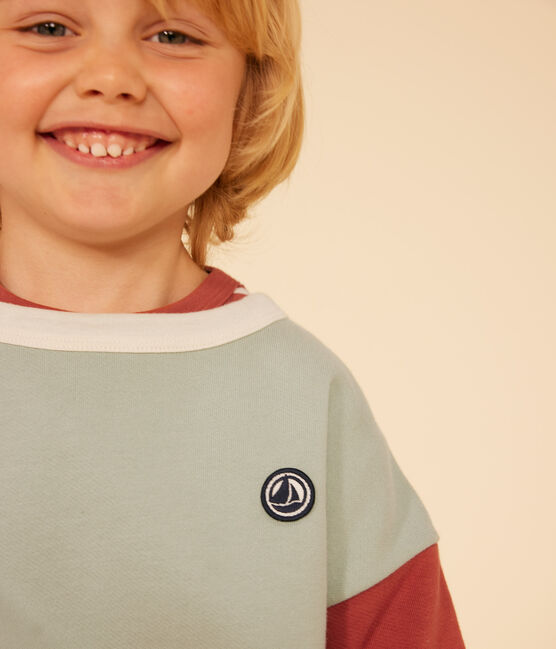 Felpa in tessuto felpato colorblock bambino bianco AVALANCHE/ MULTICO