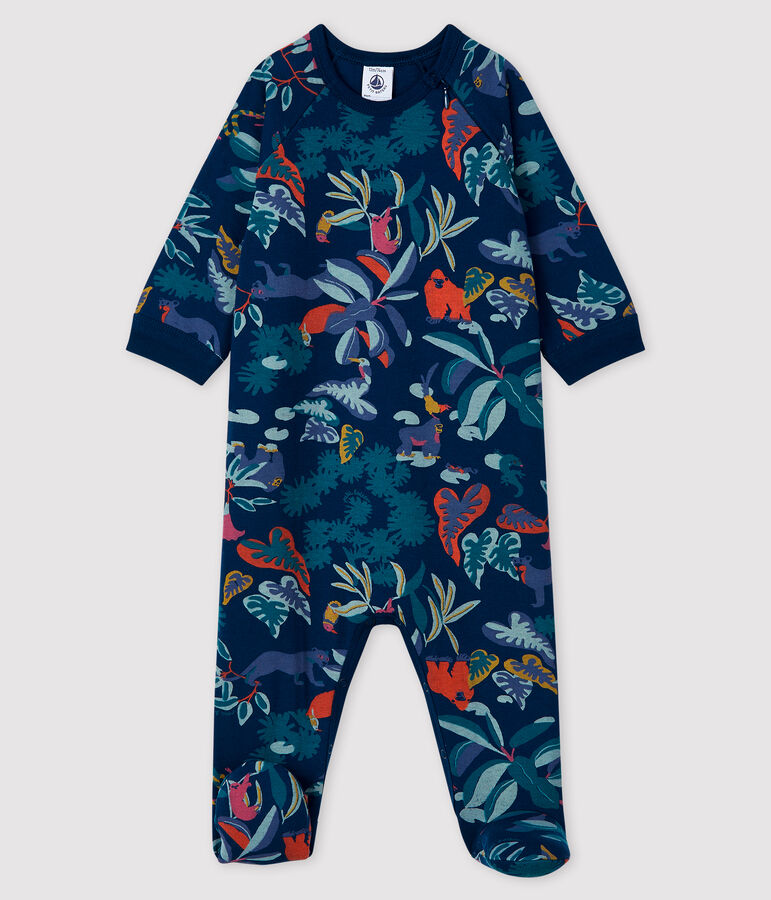 Tutina con cerniera beb&eacute; in tubique blu/multicolore