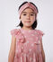 Abito senza maniche in cotone a fiori bambina rosa CHARME/bianco MARSHMALLOW