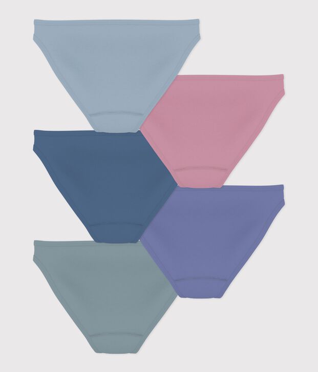 Set di slip in cotone tinta unita donna multicolore