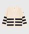 Cardigan in cotone a righe donna bianco AVALANCHE/blu SMOKING